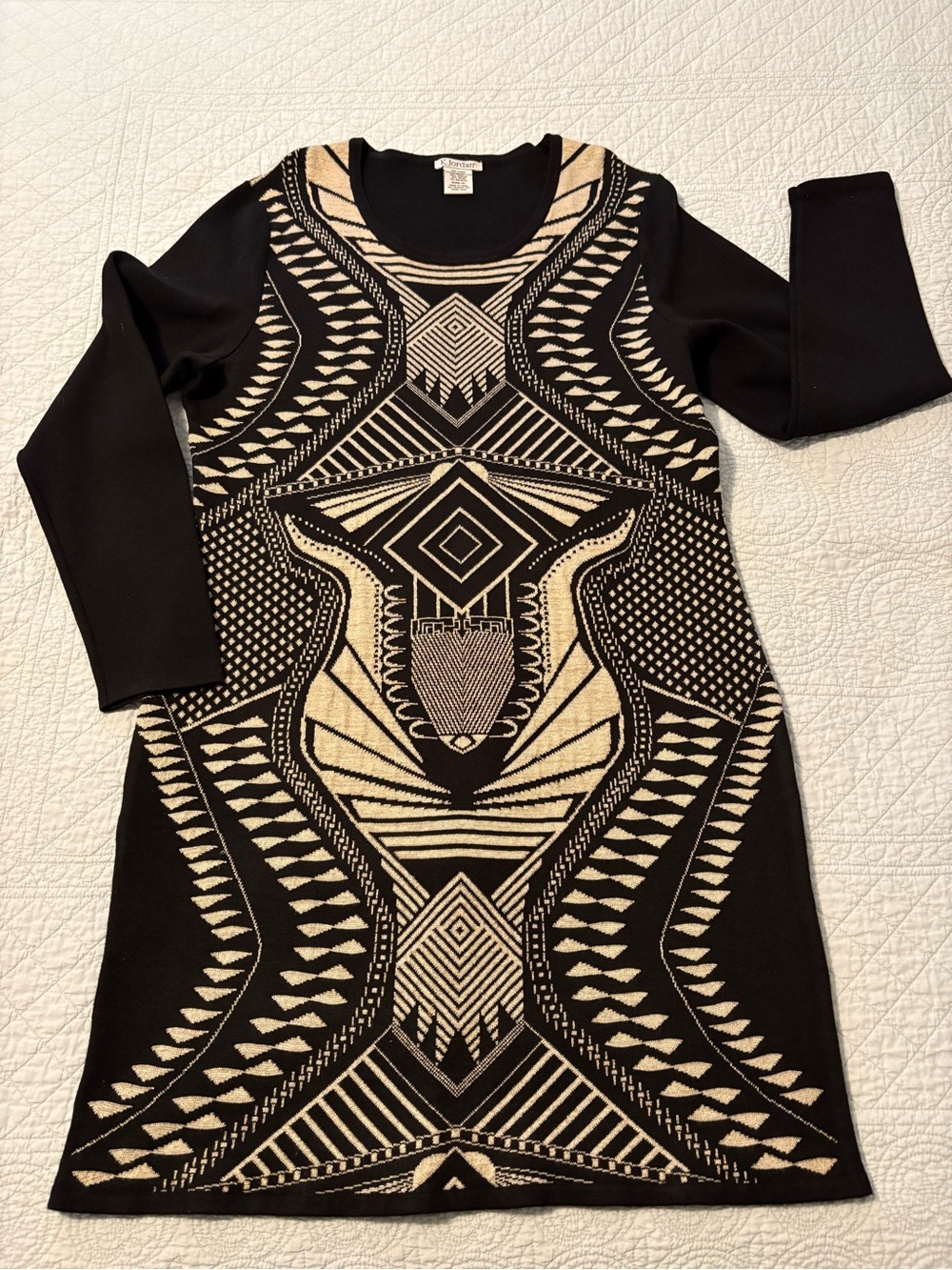 K Jordan Egyptian print sweater dress. Size 1X